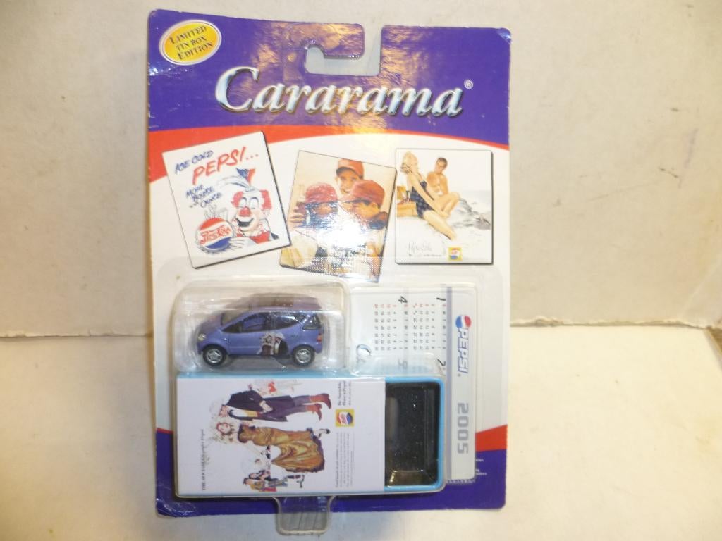 Cararama Mercedes A 140 Pepsi Cola +blikken doosje 1:72, Hobby en Vrije tijd, Modelauto's | Overige schalen, Ophalen of Verzenden