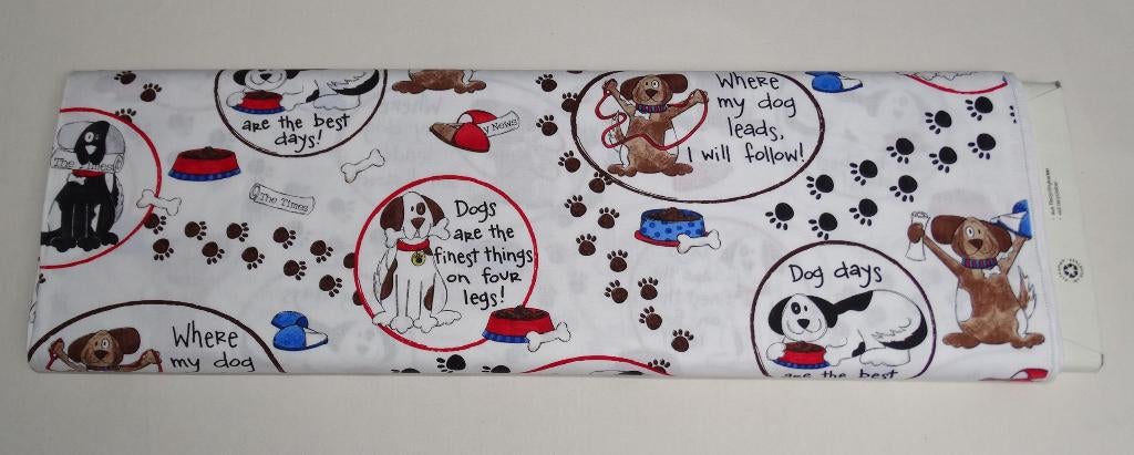 Quilt stof – quiltstof  Quilting Treasures - honden, Ophalen of Verzenden, 30 tot 120 cm, Katoen, Nieuw