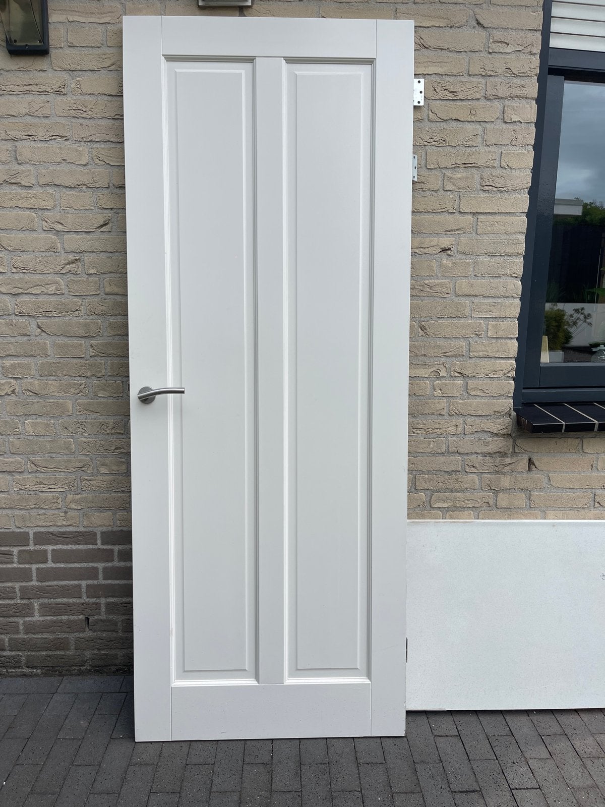 Witte binnendeur 211,5x82,5 cm met deurbeslag, Ophalen, Gebruikt, 80 tot 100 cm, Binnendeur