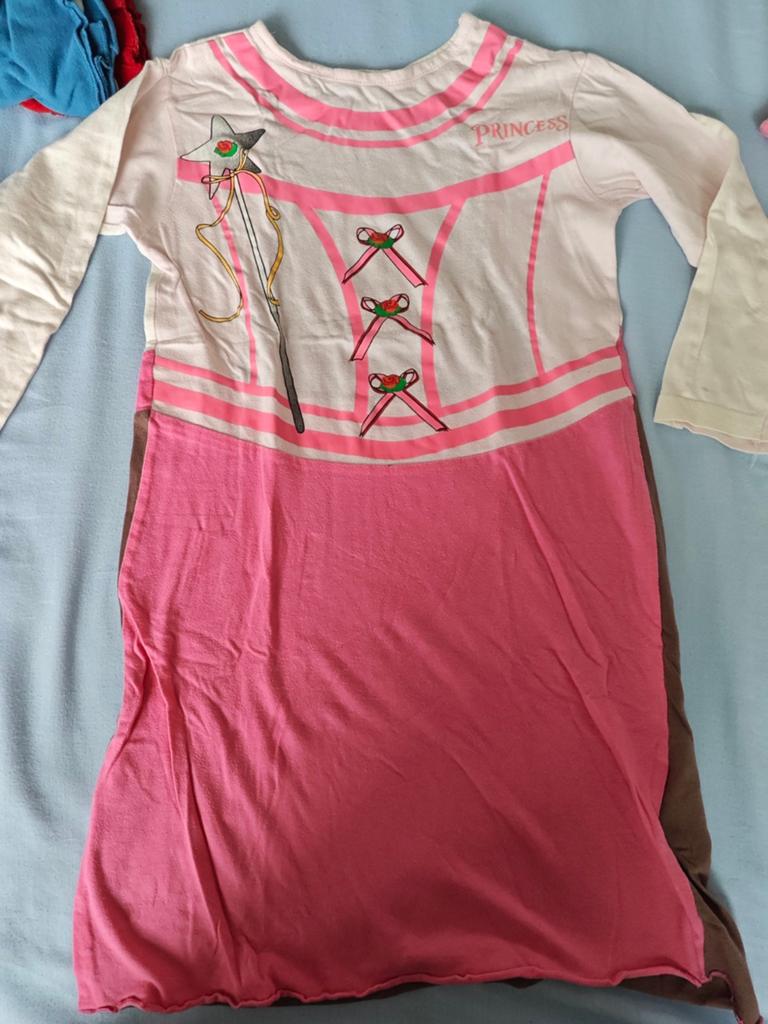 Prinsessenjurk nachthemd roze wit maat 104-110, Ophalen of Verzenden, Gebruikt, 104 of kleiner, Meisje