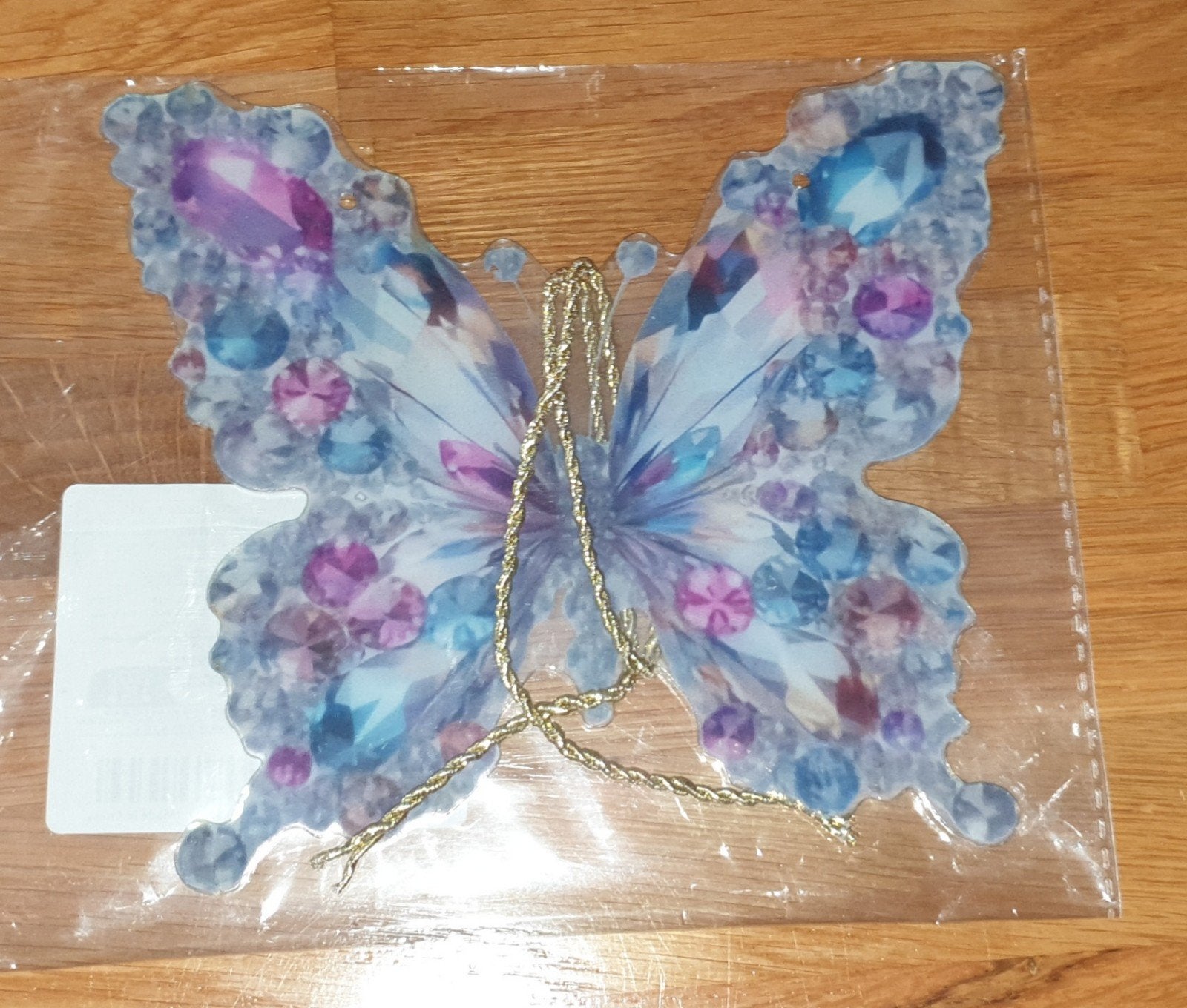 Decoratieve vlinder met edelsteenprint, Meerkleurig, Overige stijlen, Nieuw, Kunststof