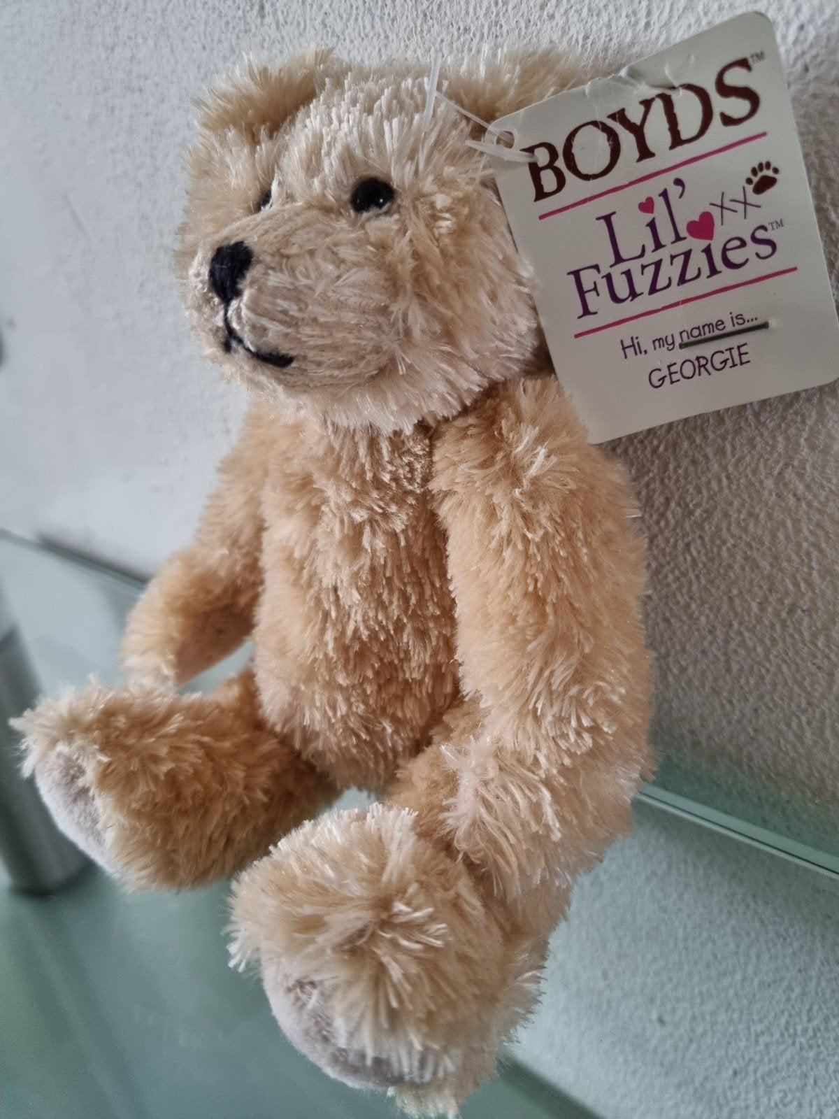 Orig,BOYDS LiLIl'FUZZIES GEORGIE TEDDY,19cm,KaartLabelNieuw!, Verzamelen, Ophalen of Verzenden, Nieuw, Stoffen beer, Overige merken