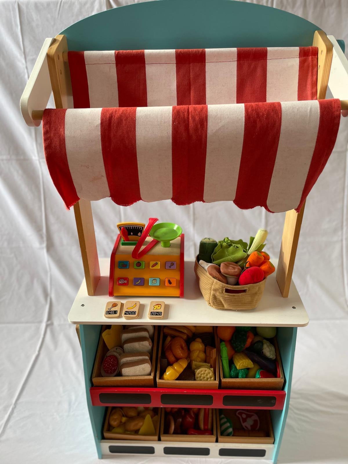 Houten 2in1 Marktkraam/Theater, Ophalen of Verzenden, Zo goed als nieuw, Poppenhuis