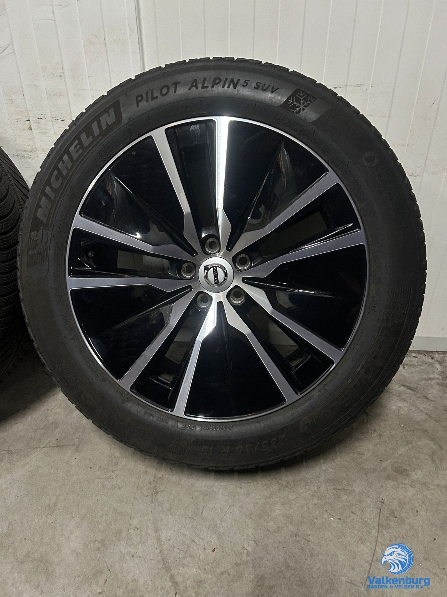 7-8mm! Originele Volvo XC90 XC60 5-Double Spoke Black Diamon, Auto-onderdelen, 19 inch, Gebruikt, -, -