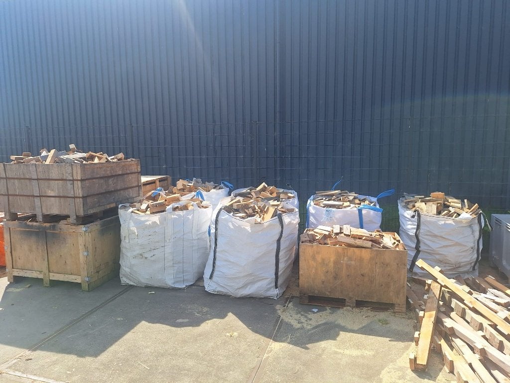 Big bags verzaagd pallethout, haardhout, brandhout, Minder dan 3 m³, Ophalen, Overige houtsoorten, Blokken