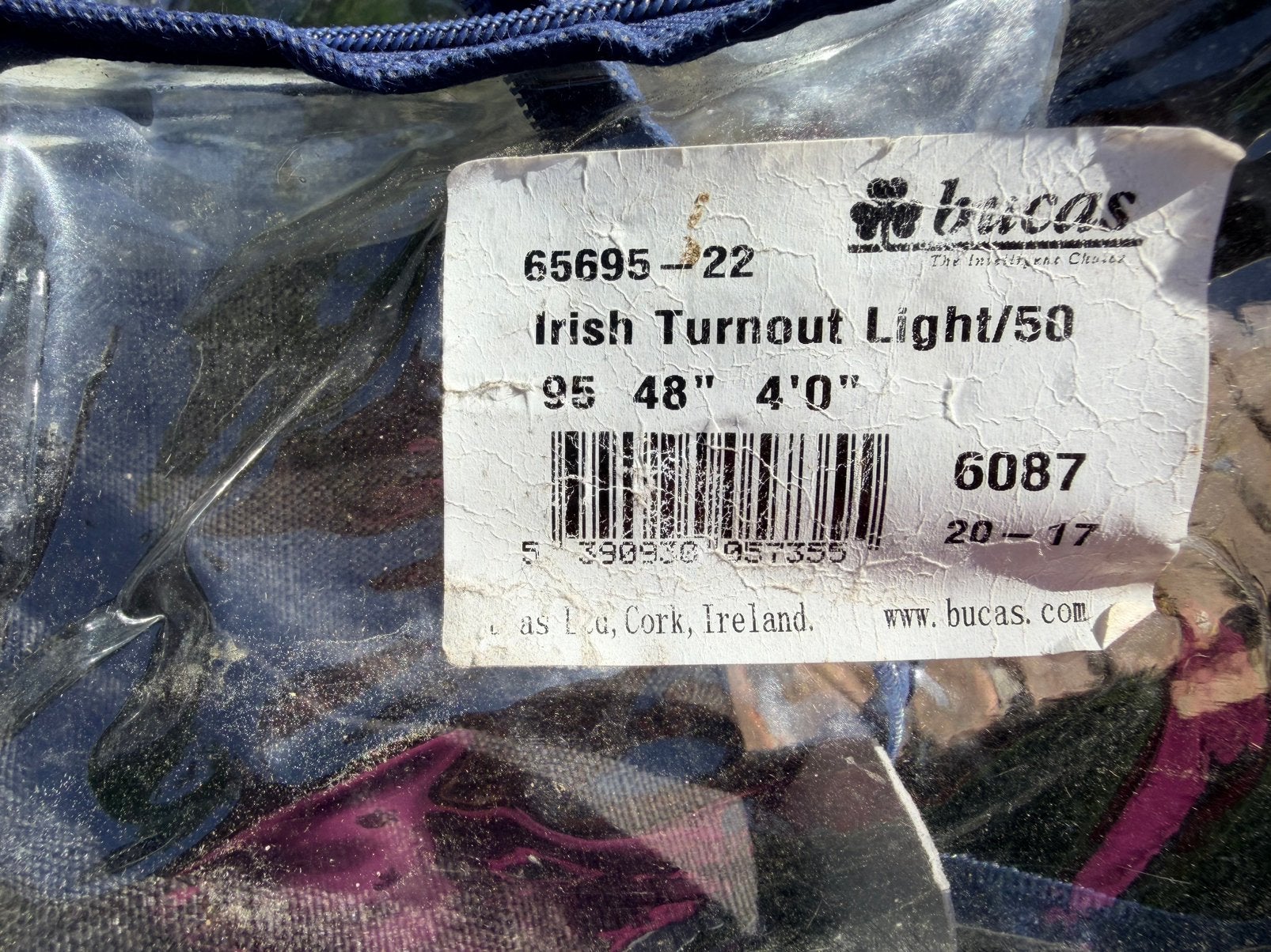 Regendeken Bucas Irish Turnout Light 50 gram maat 4., Bucas, Gebruikt, Shetlander/Mini, Ophalen of Verzenden