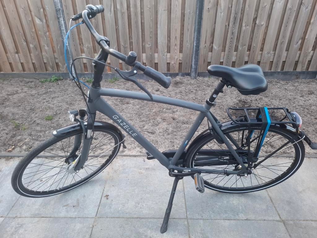 Stoere Antraciet Gazelle, Fietsen en Brommers, Ophalen, Gebruikt, Velgrem, Versnellingen