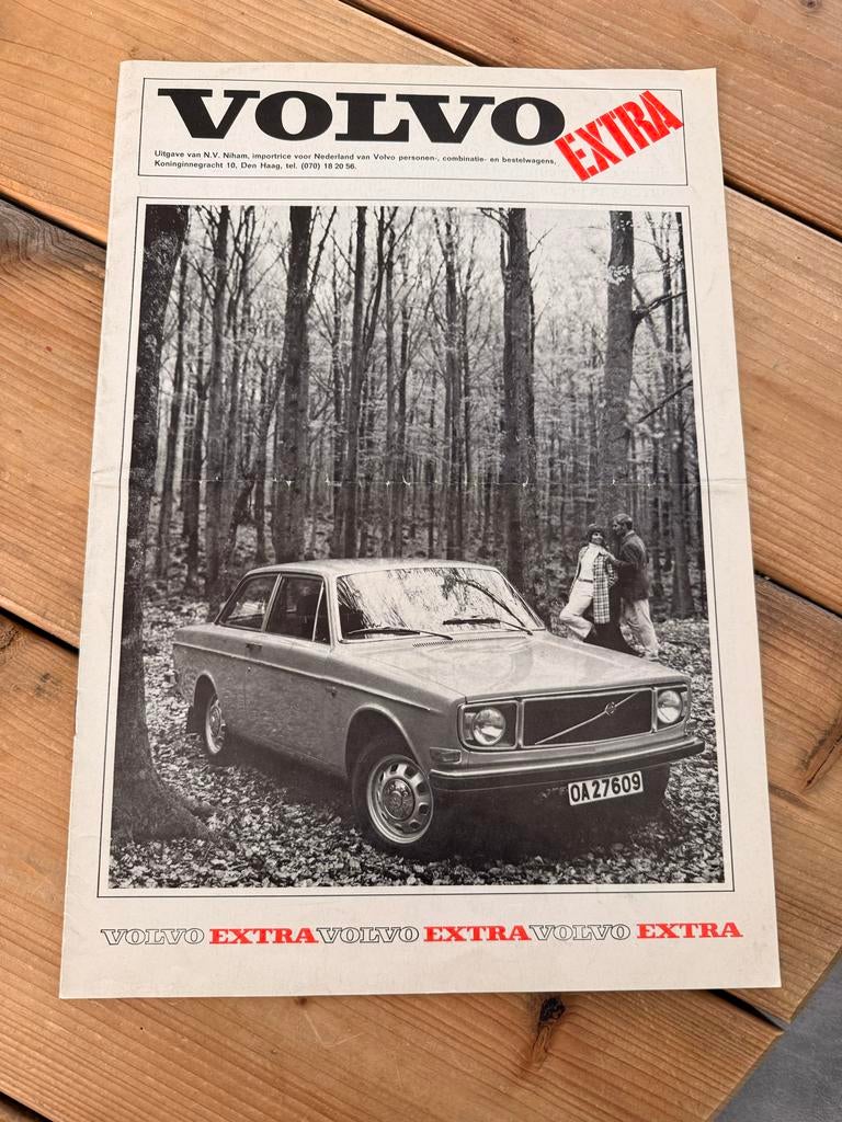 Zeldzame Volvo Extra folder uit 1973 - Autoliteratuur, Ophalen of Verzenden