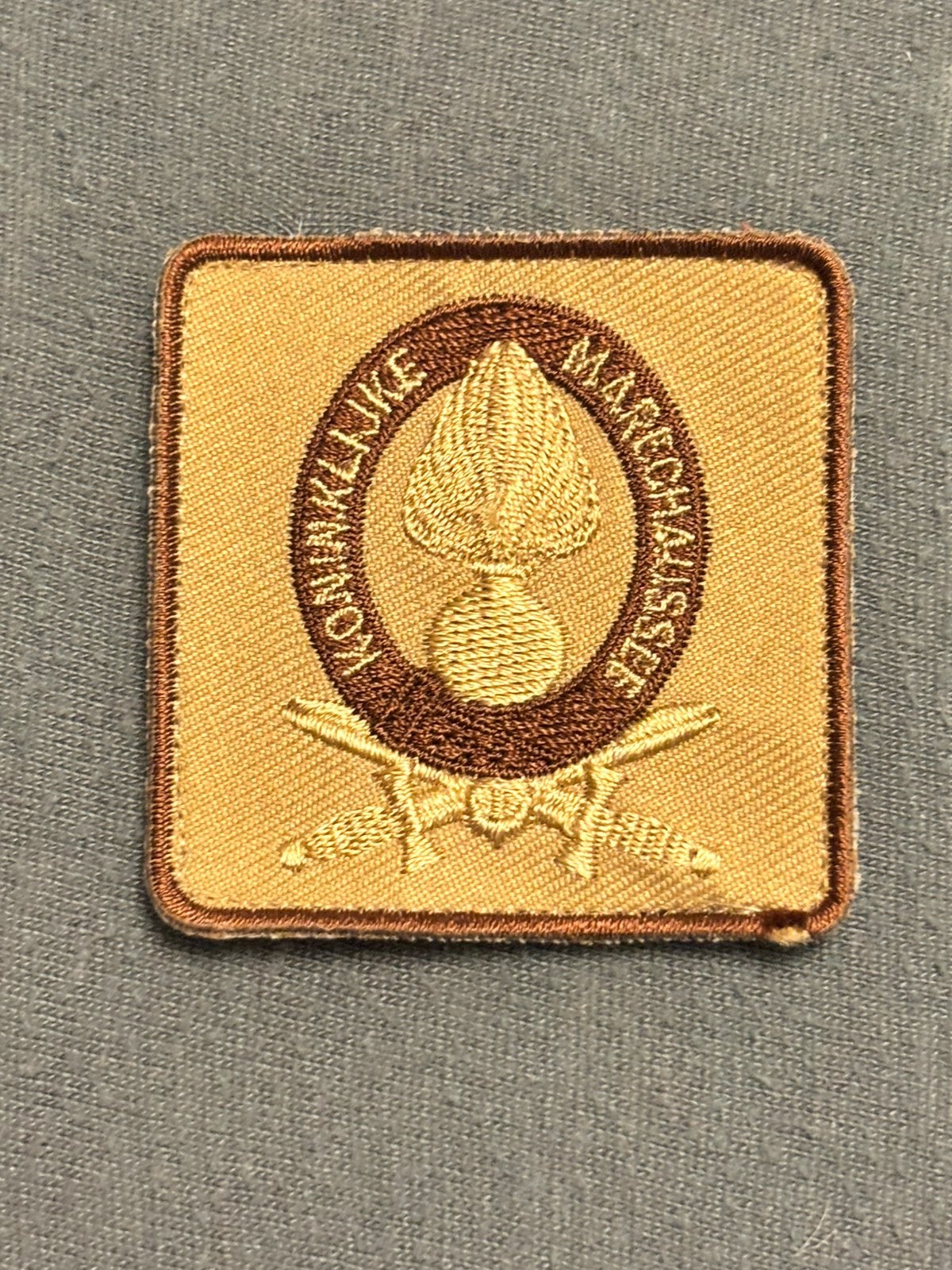 5x5 borst embleem kmar desert gvt, Verzenden, Marechaussee, Nederland, Embleem of Badge