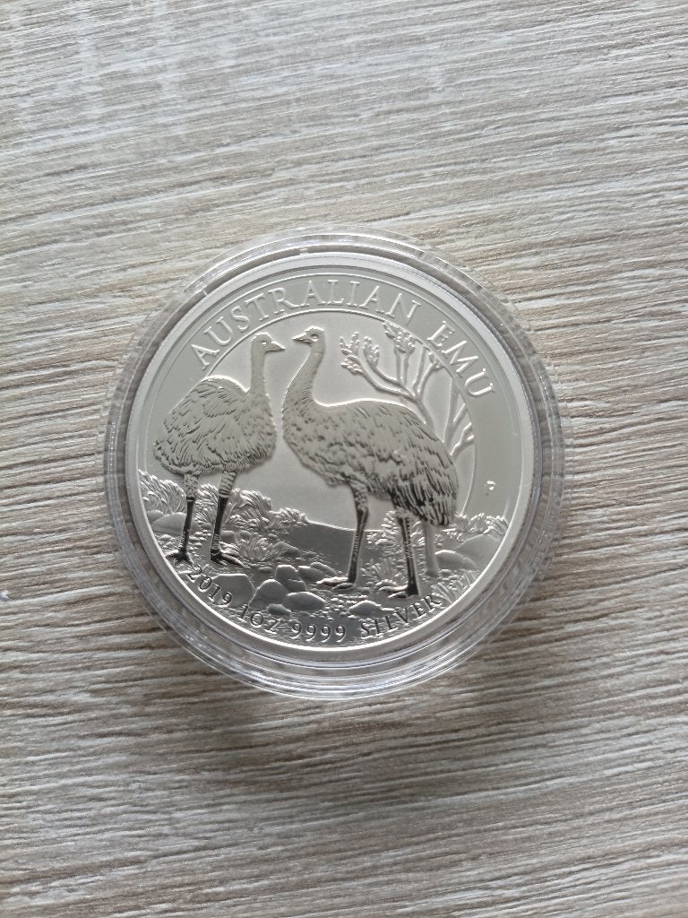 Australie,  1 Ounce  Zilver,  Emu  2019., Ophalen of Verzenden, Zilver