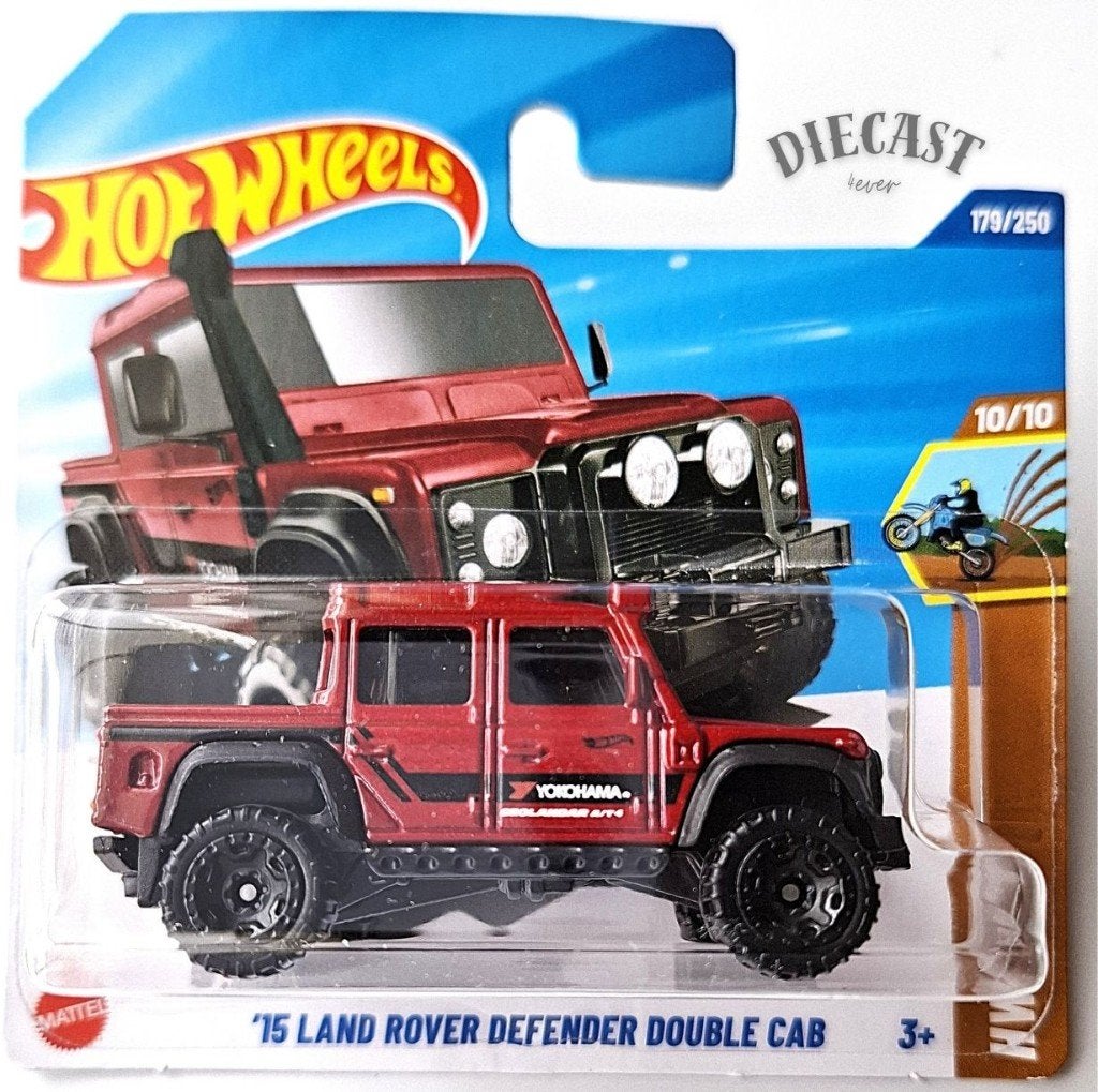 Hot Wheels '15 Land Rover Defender Double Cab, red, Ophalen, Nieuw, Auto