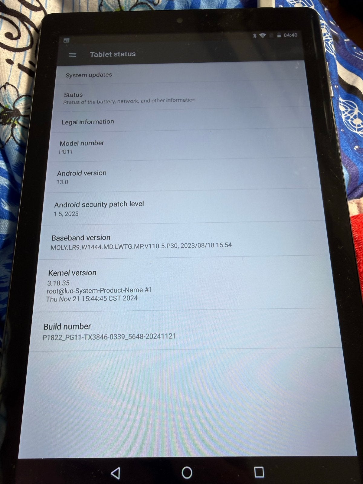 Android Tablet PG11 - 10 inch met Android 13, Computers en Software, 10 inch, Gebruikt, Ophalen of Verzenden, 512 GB