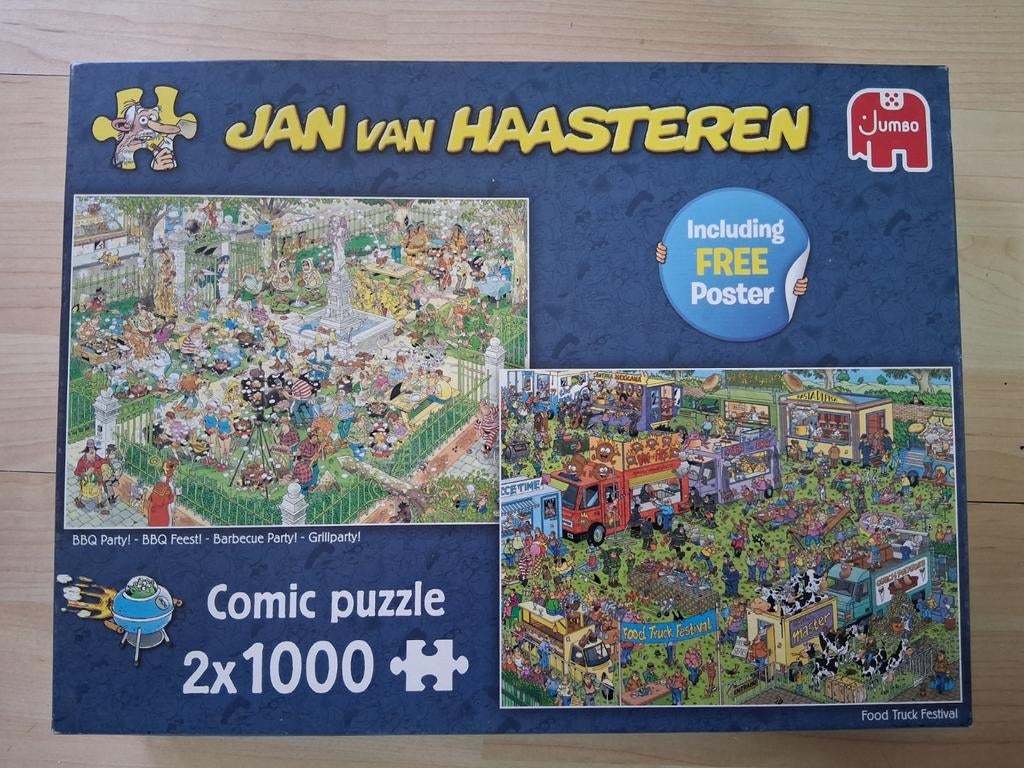 Jan van Haasteren,  2 X 1000 stukjes, Ophalen of Verzenden, 500 t/m 1500 stukjes, Zo goed als nieuw