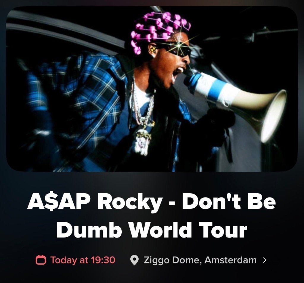 GEZOCHT: A$AP ROCKY don’t be dumb tour 3 zitplaatsen, Tickets en Kaartjes, Concerten | R&B en Hiphop, Drie personen of meer, Augustus