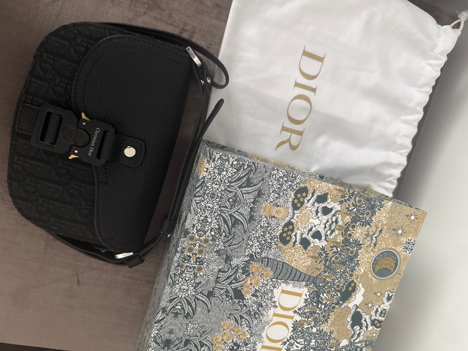 Dior Saddle Bag Zwart - Zo goed als nieuw, Sieraden, Tassen en Uiterlijk, Ophalen of Verzenden, Zo goed als nieuw, Zwart