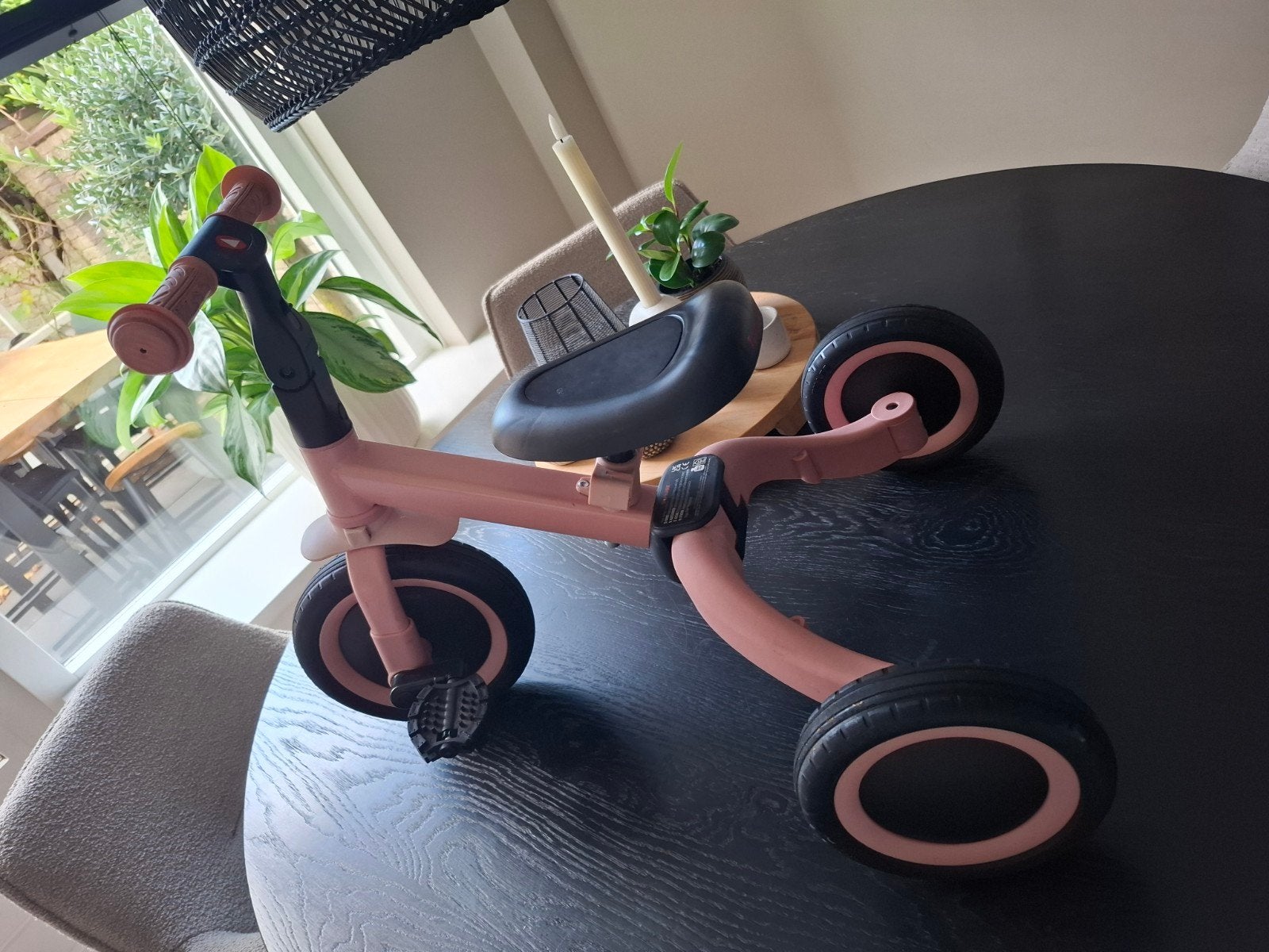 Topmark mooie roze driewieler, loopfiets, fiets, Ophalen, Zo goed als nieuw, Loopfiets
