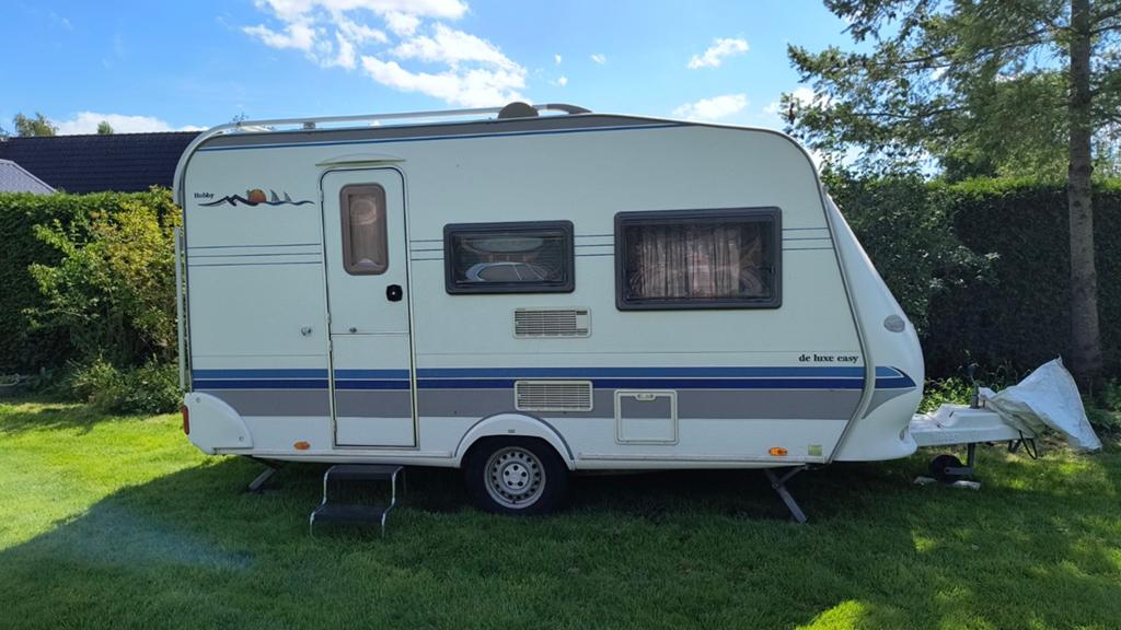 Hobby tour caravan 400 kb de luxe 2005 nette staat compleet, Ophalen, Gebruikt