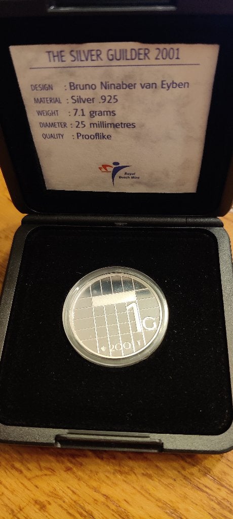 De Zilveren Gulden 2001 - Bruno Ninaber van Eyben, 1 gulden, Verzenden, Koningin Beatrix, Zilver