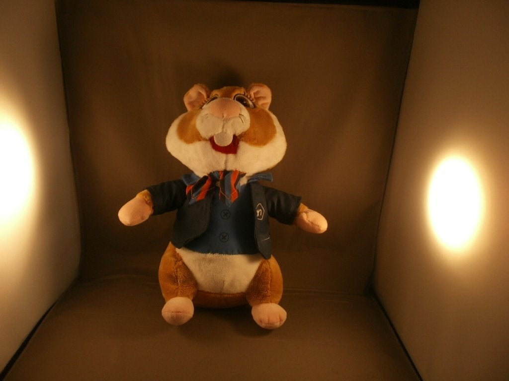ah hamster winkel medewerker 28 cm met sjaal en blauwe jas, Albert Heijn, Hamster, Nieuw, Ophalen of Verzenden