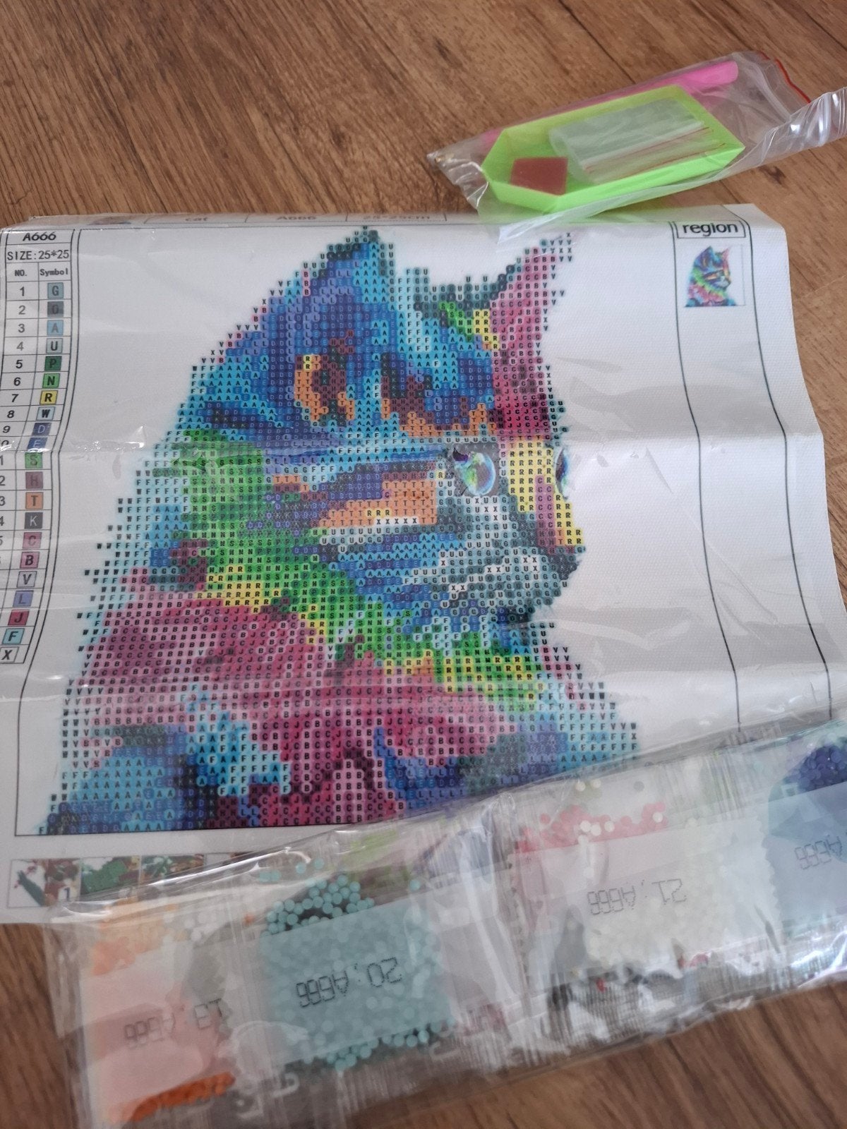 Diamond Painting KAT - NIEUW! - 25 x 25 cm, Ophalen of Verzenden, Nieuw, Knutselwerk