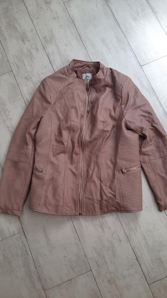 Kunst leer  oud roze Etam tussenjas maat 46, Maat 46/48 (XL) of groter, Ophalen of Verzenden, Zo goed als nieuw, Roze