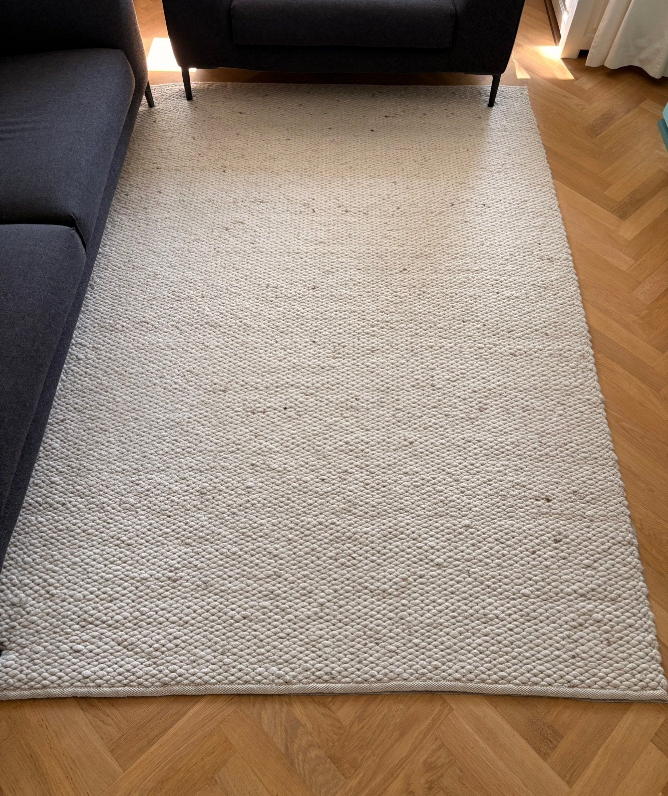 Perletta vloerkleed Limone 240x170cm wol beige gemêleerd, Ophalen, Gebruikt, Beige, 150 tot 200 cm
