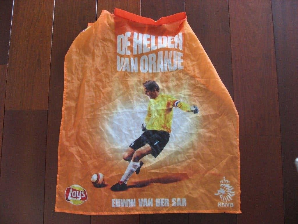 De Helden Van Oranje cape Edwin van der Sar, Lays, Verzenden, Zo goed als nieuw, Overige typen