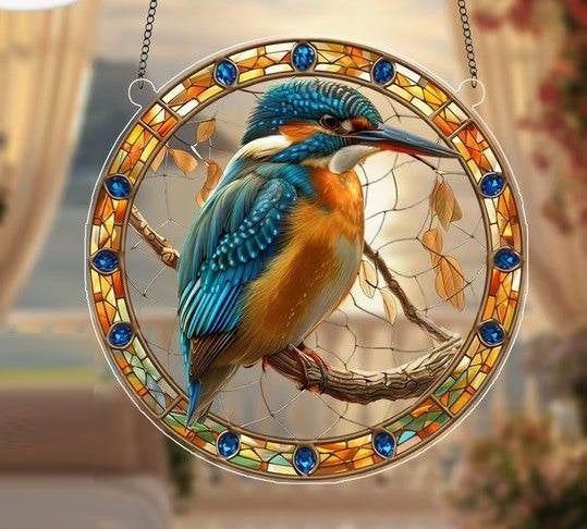 Raamhanger ijsvogel, Verzenden, Meerkleurig, Nieuw, Kunststof