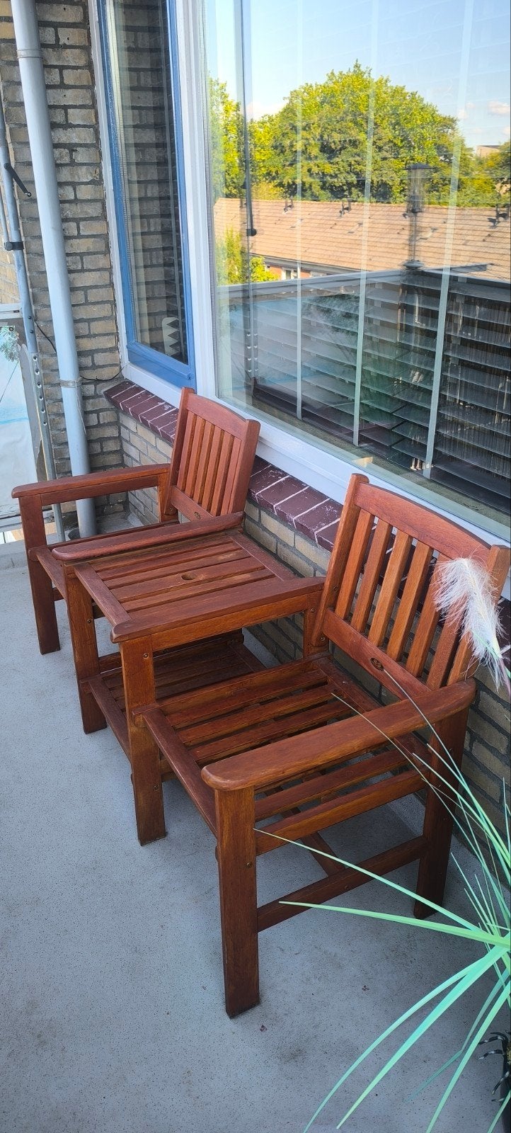 houten tweezitter, Ophalen, Gebruikt, Hout, 2 zitplaatsen