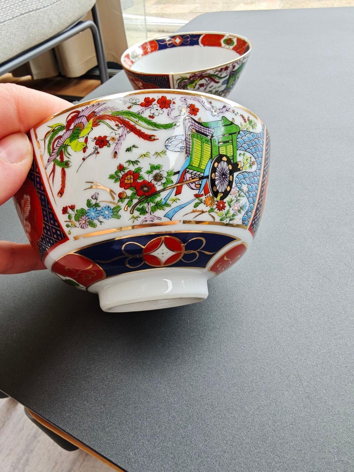 2x Vintage Al-Taous Porzellan-Schalen – Imari-Stil (Marokko), Antiek en Kunst, Ophalen of Verzenden