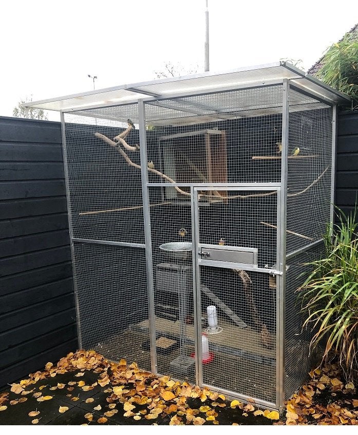 onderhoudsvrij alu voliere & toebehoren / KOOPJE!, Dieren en Toebehoren, .., Gebruikt, Aluminium, ..