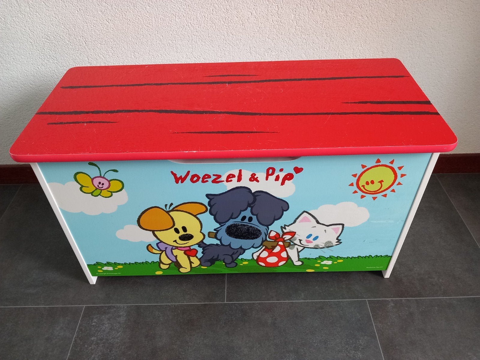 Woezel & Pip speelgoedkist / opbergkist, Ophalen, Gebruikt