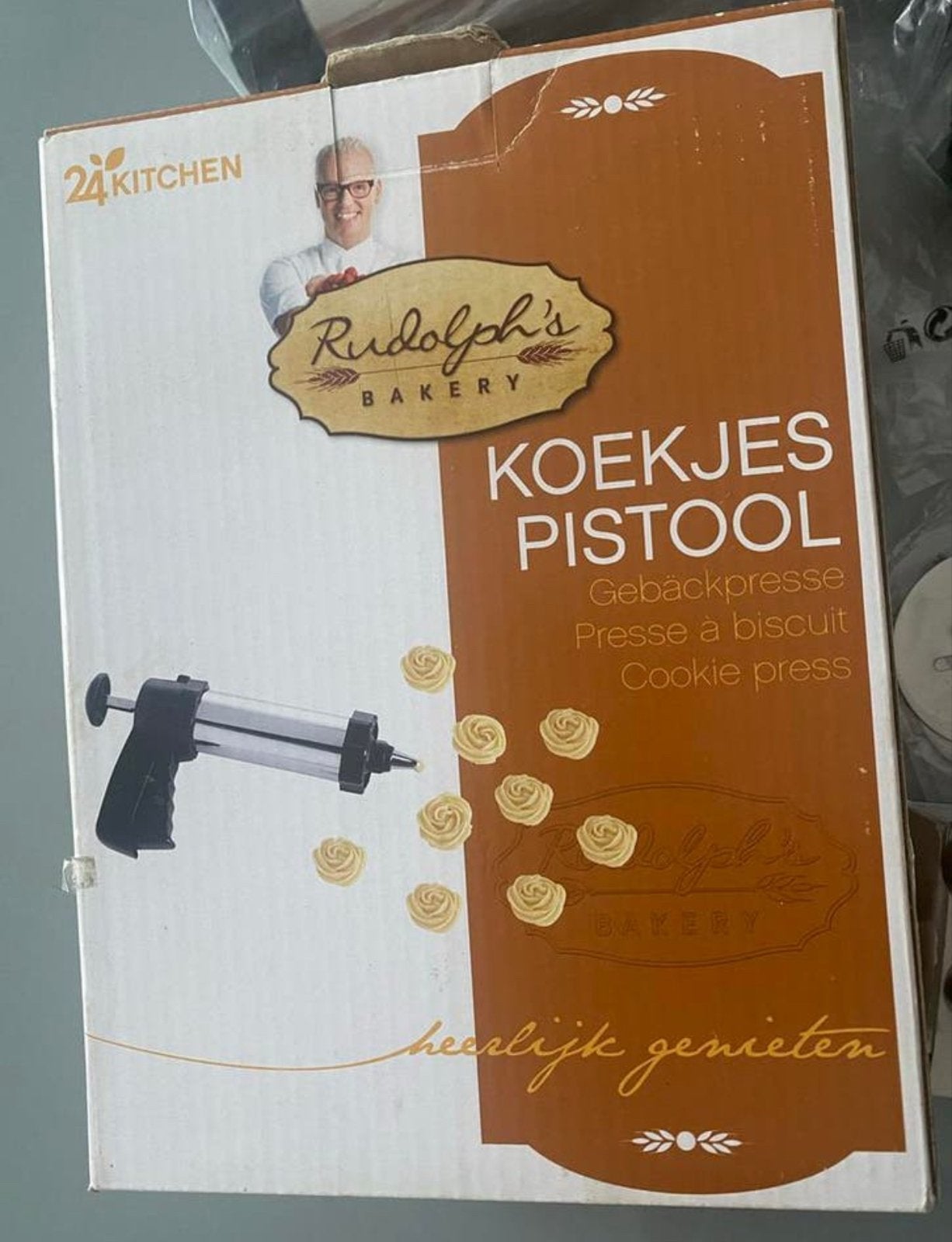 Rudolph's Bakery Koekjespistool - Nieuw in doos, Overige typen, Ophalen of Verzenden, Metaal, Overige merken