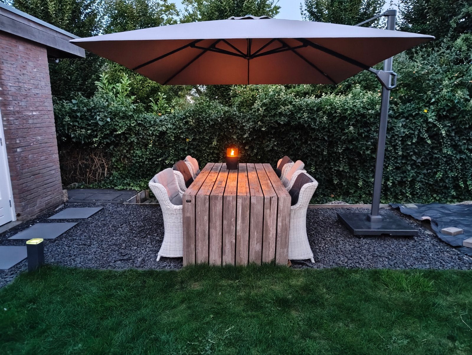 Nette set, Borek tafel by Eric Kuster, 6 stoelen Kees smit., Ophalen, Gebruikt, Wicker