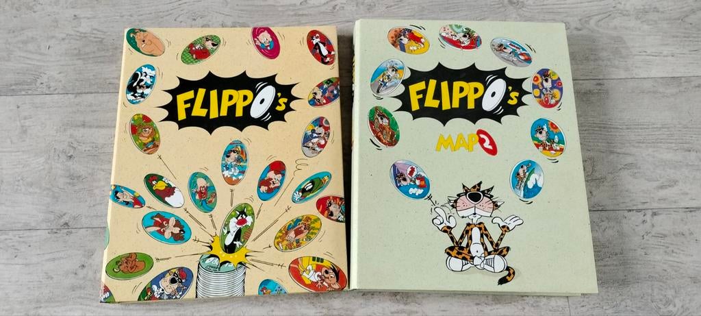 Compleet Flippo's Looney Tunes verzamelmappen 1 & 2, Ophalen of Verzenden, Looney Tunes, Map, Album of Poster, Met verzamelmap(pen)