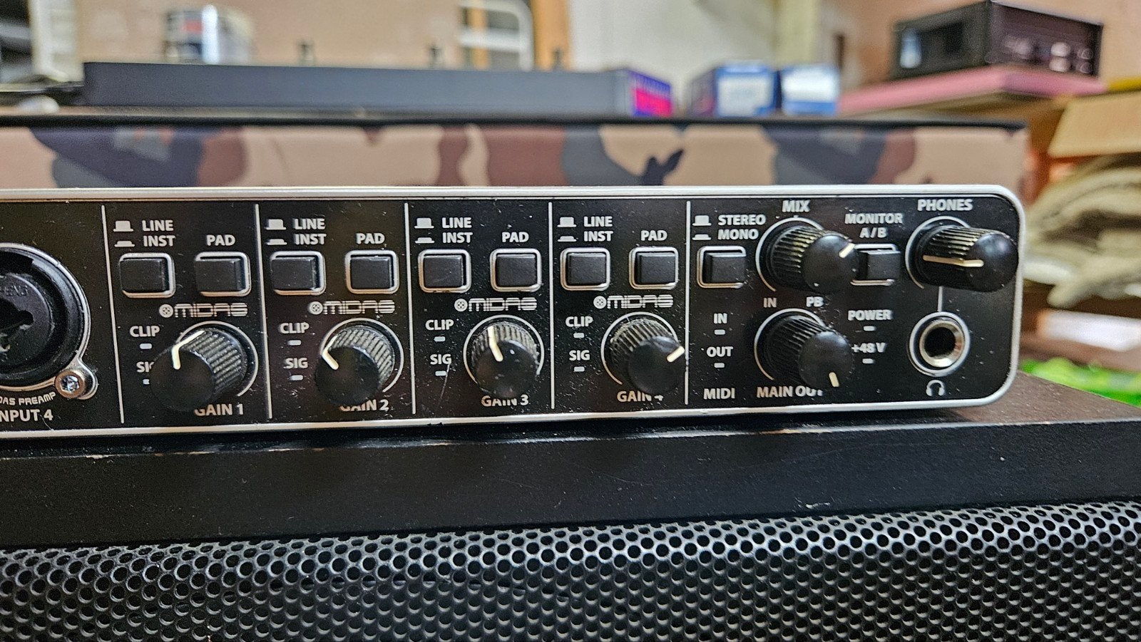 Behringer U-Phoria UMC404HD Audio Interface, Ophalen of Verzenden, Zo goed als nieuw, Minder dan 5 kanalen, Microfooningang