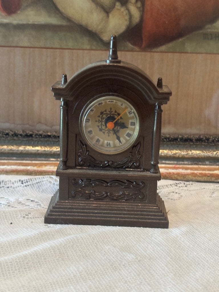 Vintage klein miniatuur klokje, Ophalen of Verzenden