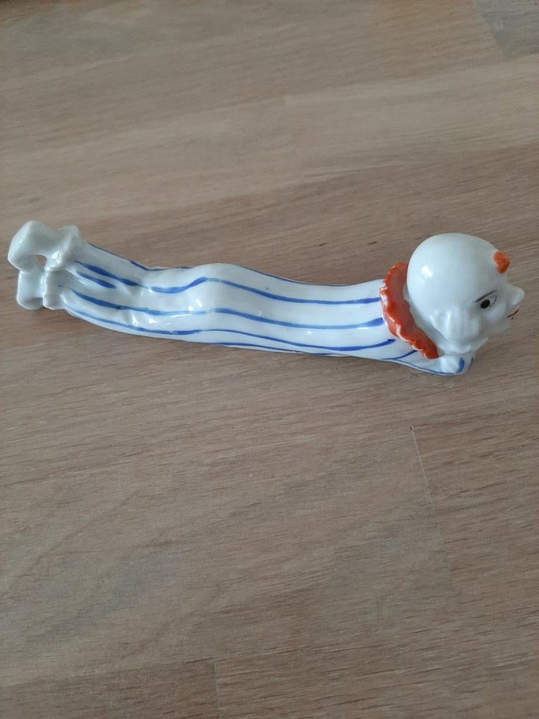 Vintage Porseleinen Messenlegger Clown, Ophalen of Verzenden