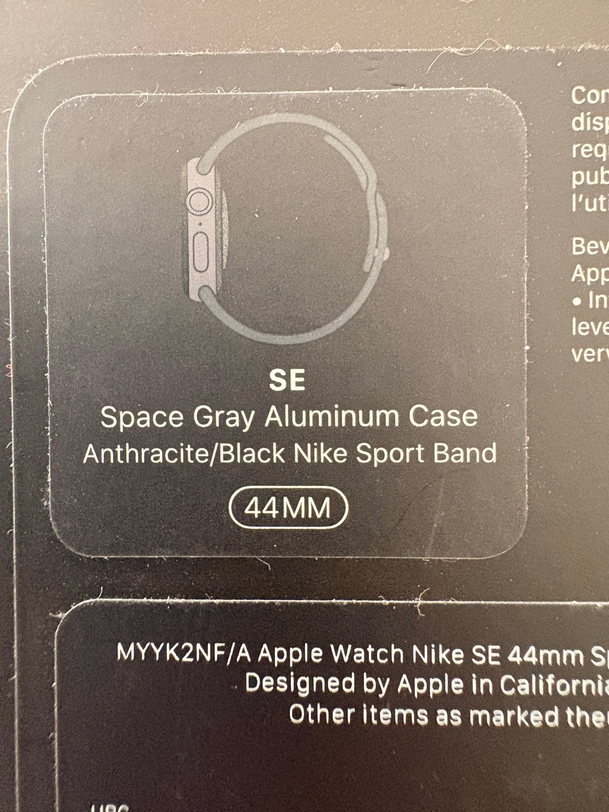 Apple Watch Nike SE 44mm Space Gray Aluminium Case, Ophalen, Gebruikt, IOS, Waterdicht