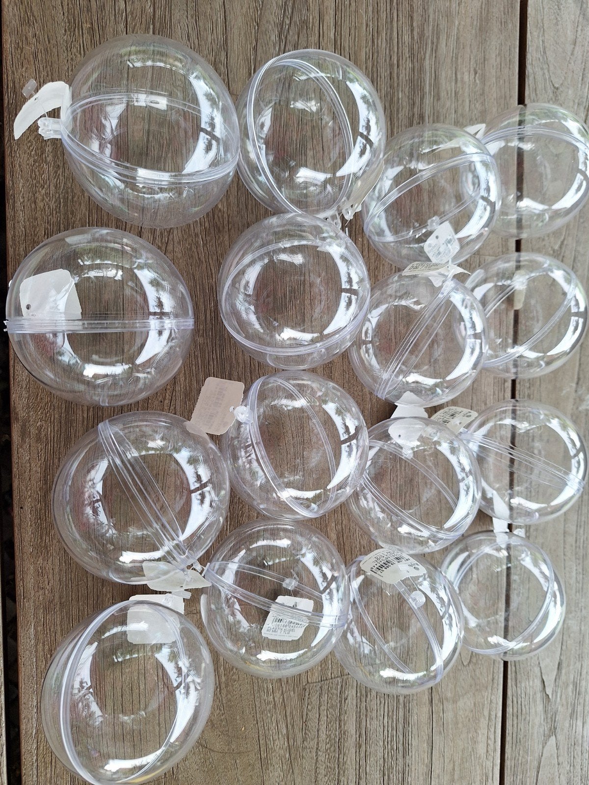 16 Nieuwe Rayher Deelbare Transparante Ballen - 8 cm, Deelbaar, Nieuw, Ophalen of Verzenden, Kunststof