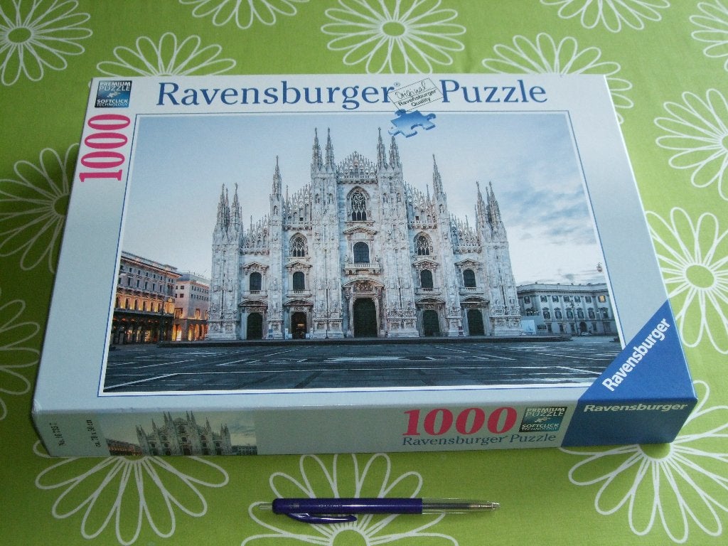 Kathedraal van Milaan puzzel Ravensburger 1000 stukjes, Ophalen of Verzenden, 500 t/m 1500 stukjes, Gebruikt, Legpuzzel