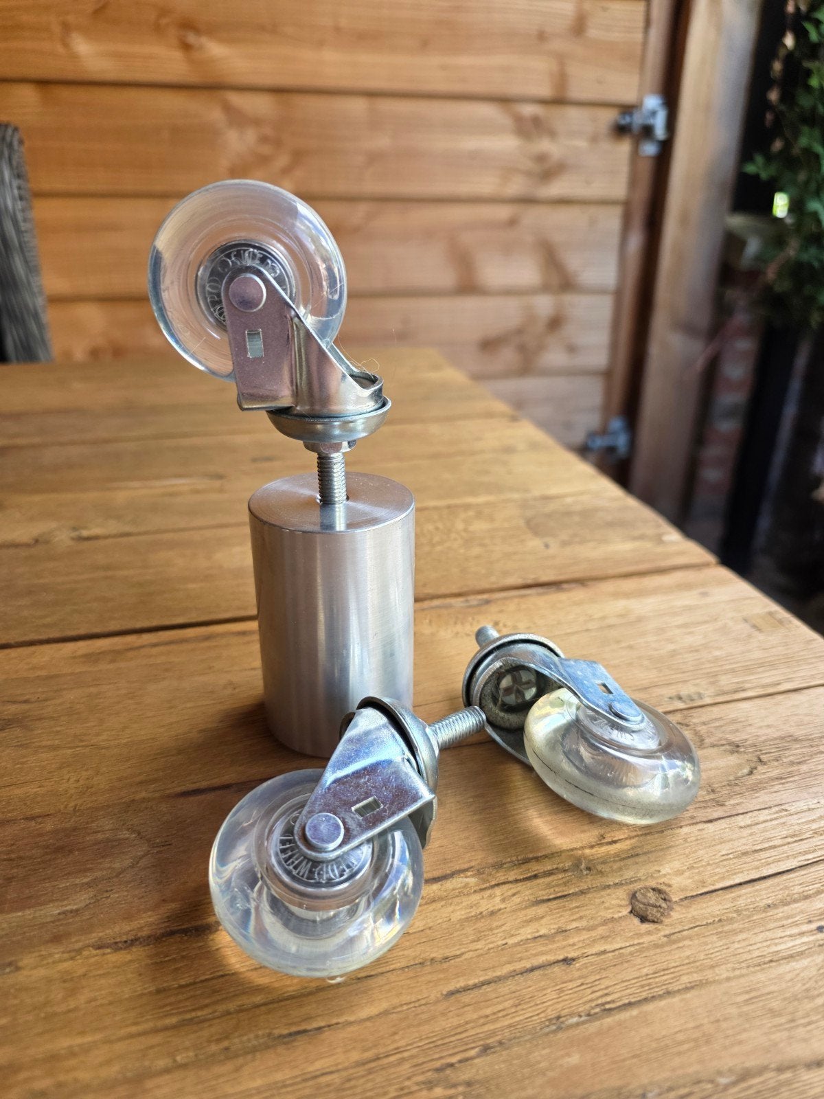 Zwenk wieltjes kunstof rubber, Doe-het-zelf en Verbouw, Zwenkwielen, Ophalen, Zo goed als nieuw