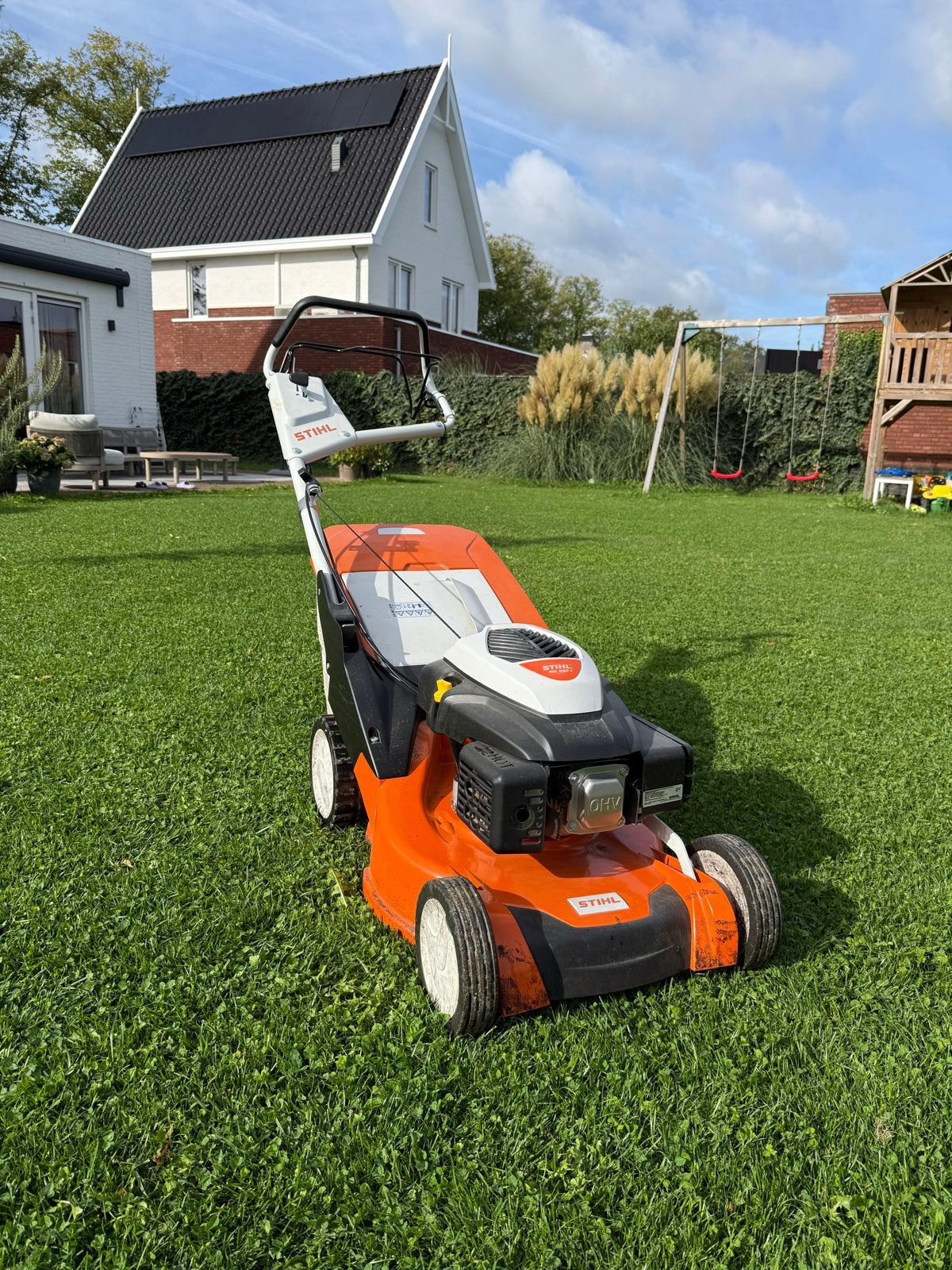 Stihl RM 650 V Benzine Grasmaaier, Tuin en Terras, Ophalen, Cirkelmaaier, Gebruikt, 40 t/m 49 cm