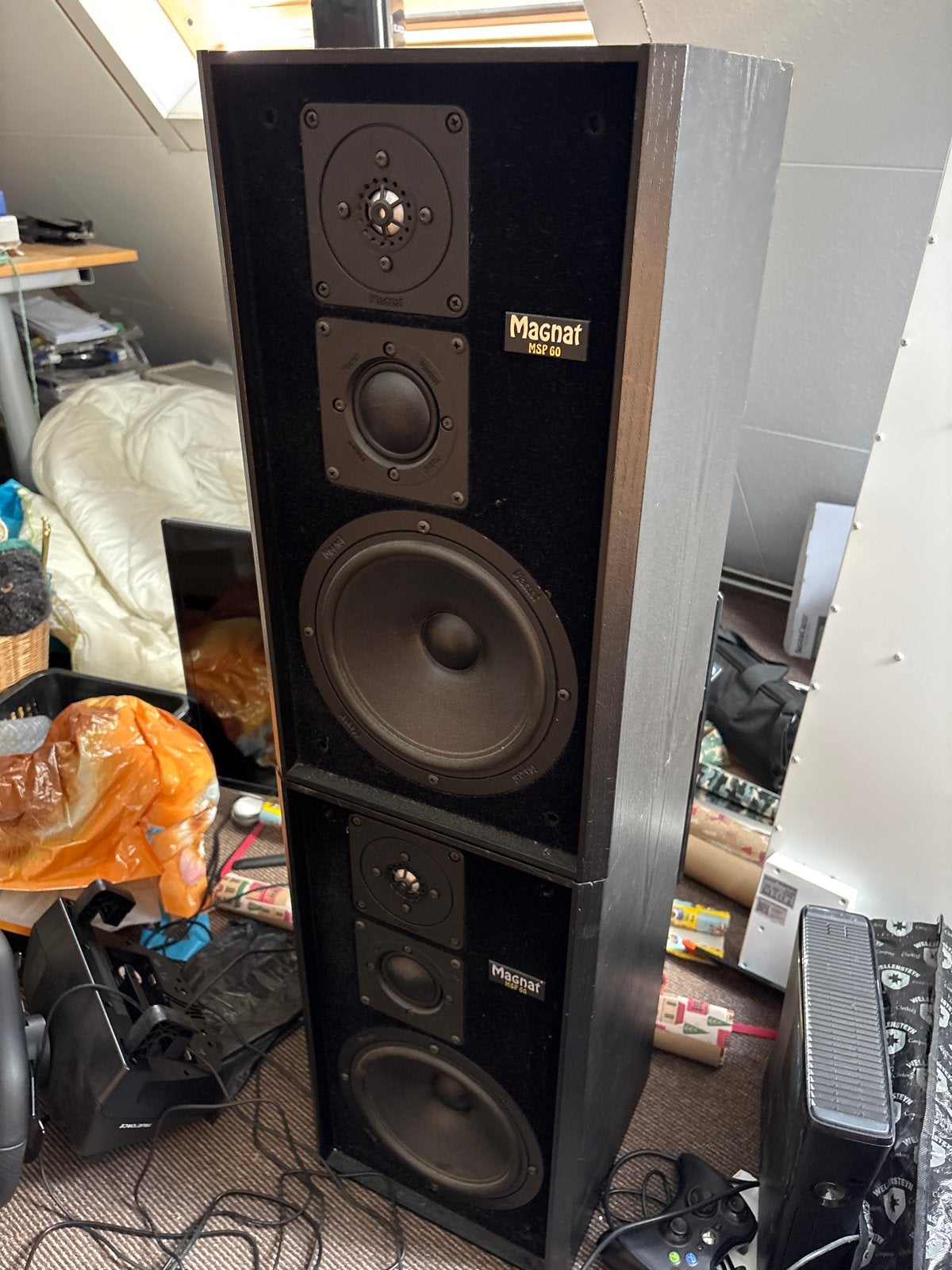 Magnat MSP 60 Vloerstaande Luidsprekers - Vintage Geluid, Audio, Tv en Foto, Luidsprekers, Ophalen, Gebruikt, Vloerstaande luidspreker