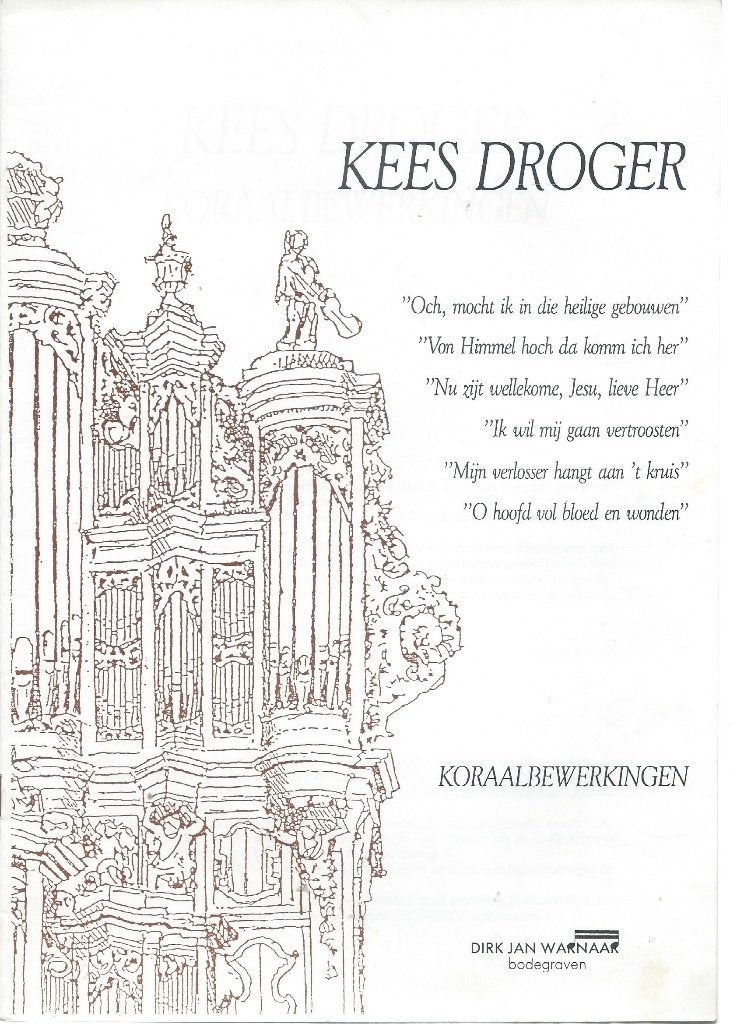 Kees Droger - Koraalbewerkingen, Muziek en Instrumenten, Ophalen of Verzenden, Zo goed als nieuw, Religie en Gospel, Artiest of Componist