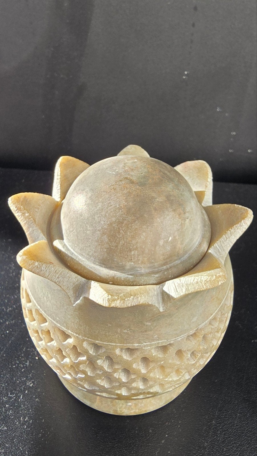 Speksteen Olielamp / Waxbrander - 3-delig (Lotus), Ophalen of Verzenden