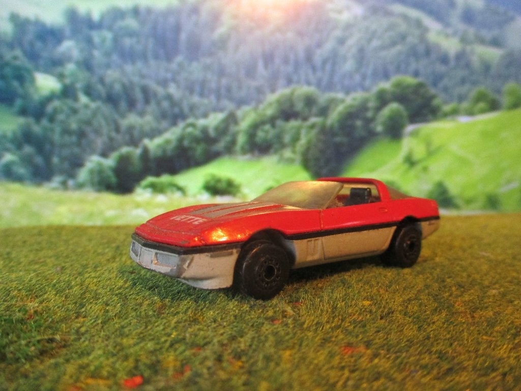 1/56 1983 Chevrolet Corvette C4 - Matchbox 1983, Ophalen of Verzenden, Gebruikt, Auto