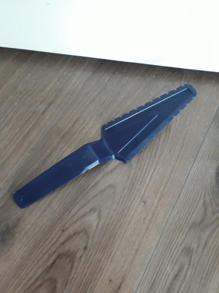 Tupperware vlaschep donkerblauw, Huis en Inrichting, Keuken | Tupperware, Ophalen, Zo goed als nieuw, Overige typen
