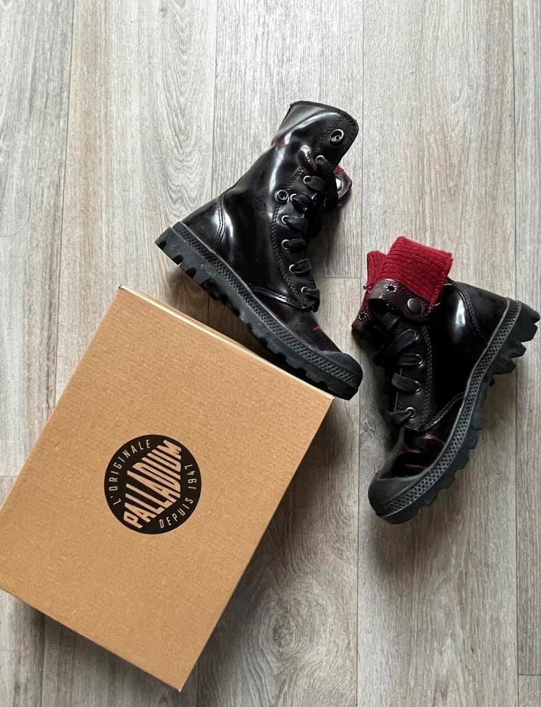 Palladium schoenen midnight red echt leer waterafstotend, Ophalen, Palladium, Rood, Sneakers of Gympen