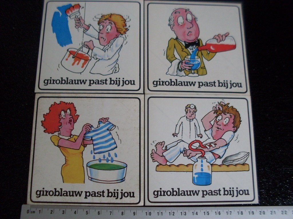 4x sticker giroblauw past bij jou giro sparen rekening, Verzenden, Zo goed als nieuw, Bedrijf of Vereniging